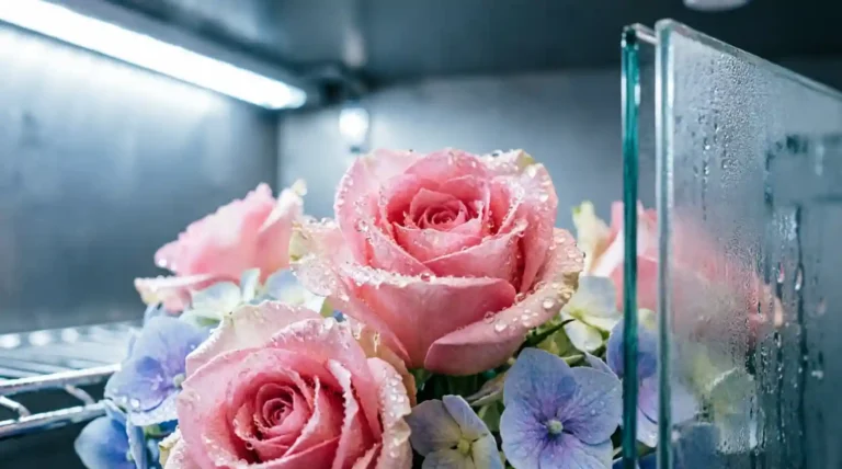 Modern flower cold room solution in the UAE designed for florists, flower shops, and wholesalers, maintaining optimal temperature and humidity to keep fresh flowers vibrant, fresh, and long-lasting