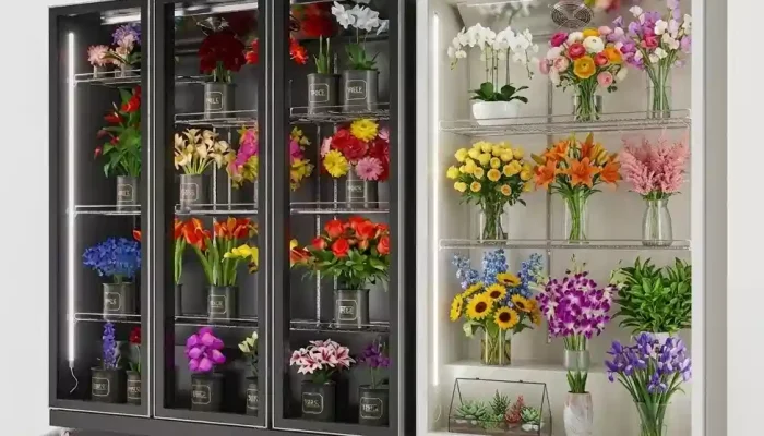 Professional triple door flower cooler for florists in Dubai UAE