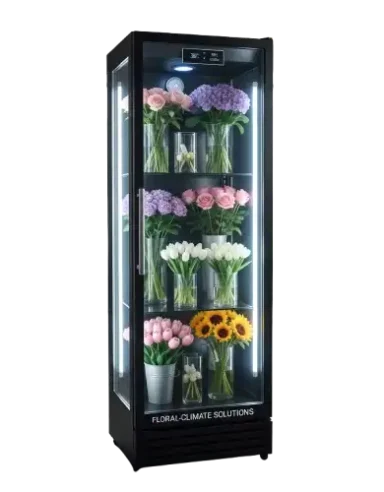 Single door flower chiller display