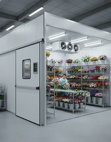 Walk-in floral room for floral chiller manufacturer