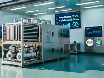 Energy-efficient flower refrigerator maintaining freshness and humidity control